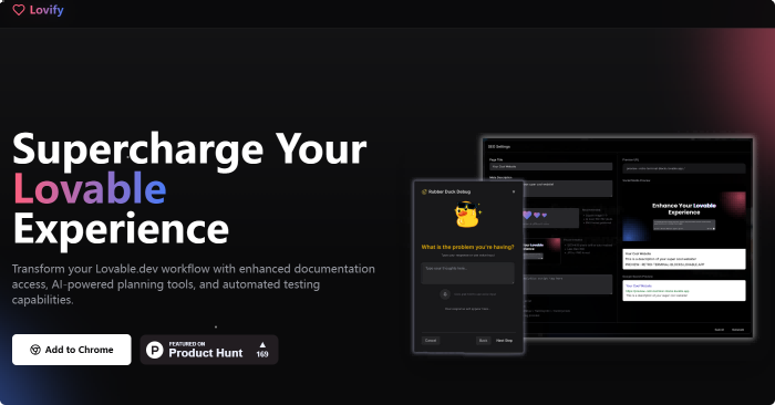 Lovify – A Chrome extension designed specifically for Lovable.dev