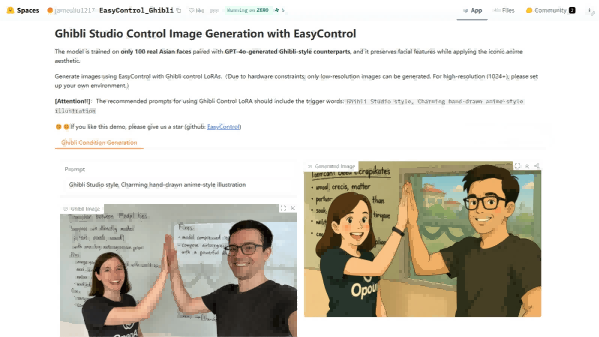 EasyControl Ghibli – An AI model for generating Ghibli-style images for free