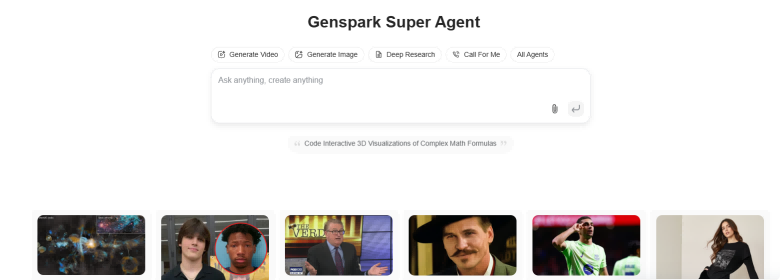 Genspark – A general-purpose AI agent that provides in-depth search, automatic planning, and task execution.