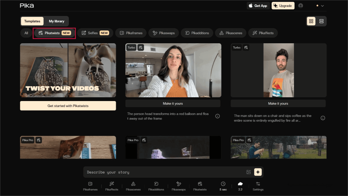 Pika Twists – An AI video editing feature launched by Pika Labs