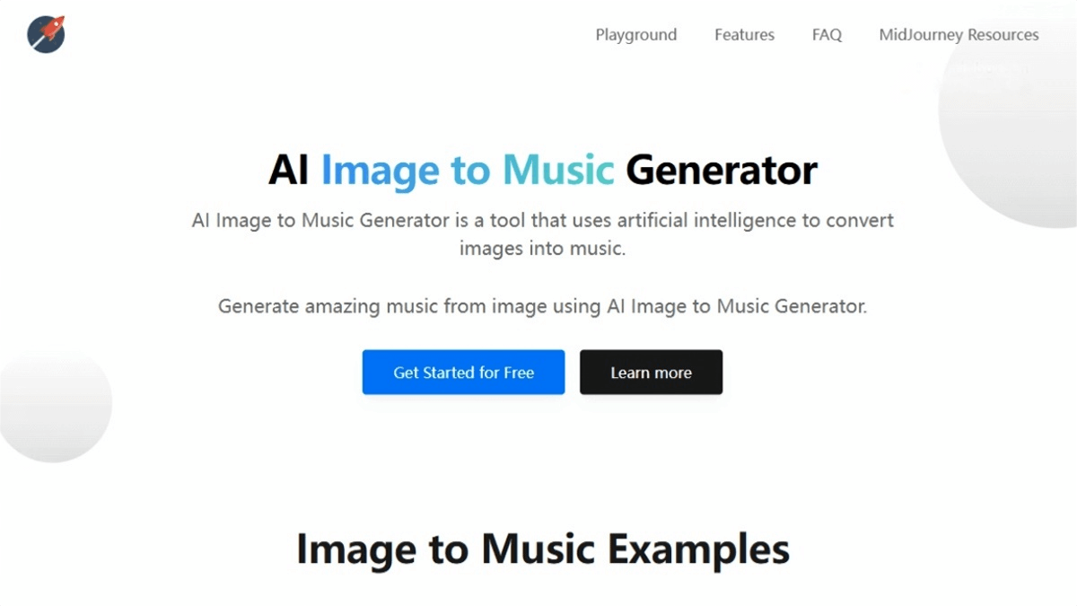 Image to Music – An AI tool that converts images into matching music.