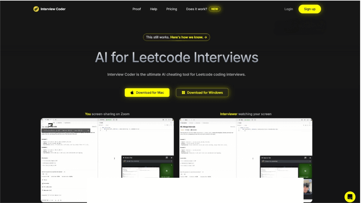Interview Coder – An AI Interview Tool with Screenshot-Based Question Recognition and Automatic Analysis