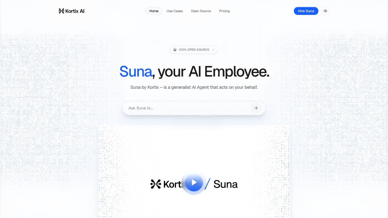 Suna – The world's first open-source general-purpose AI Agent