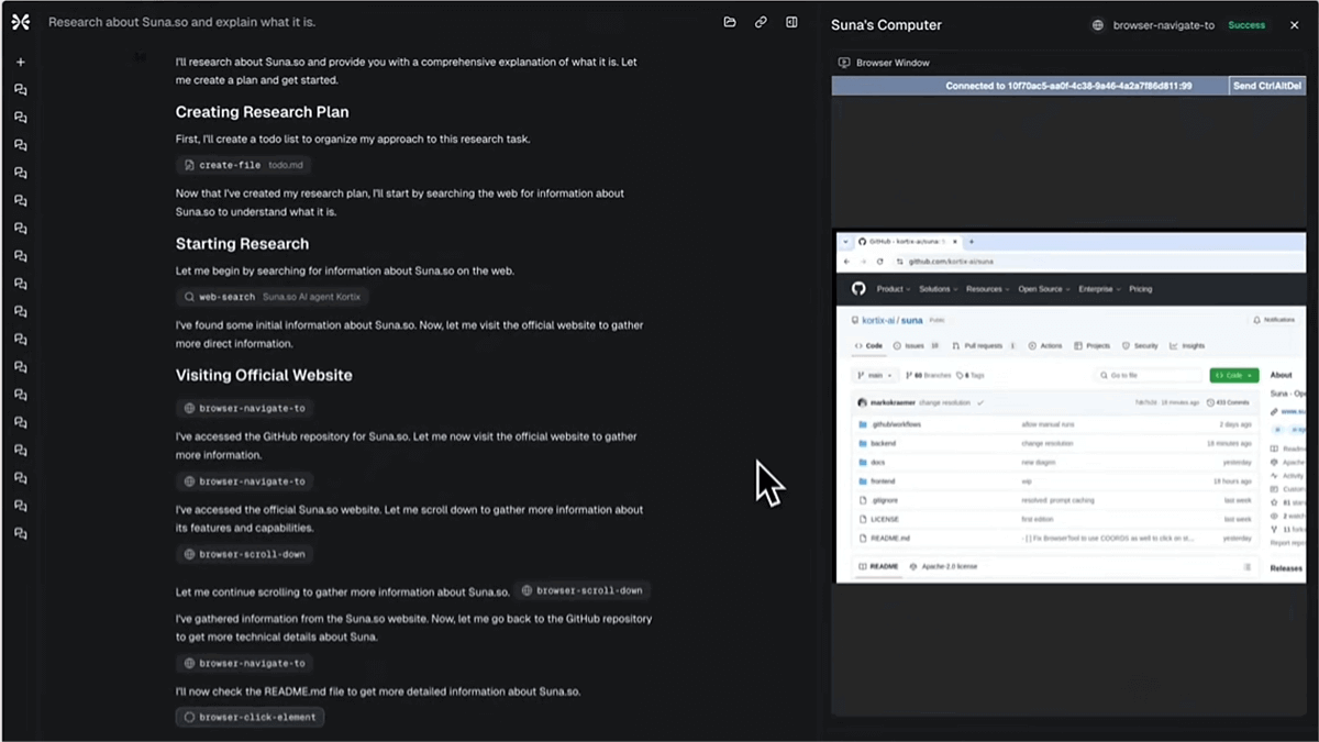 Suna – The world's first open-source general-purpose AI Agent