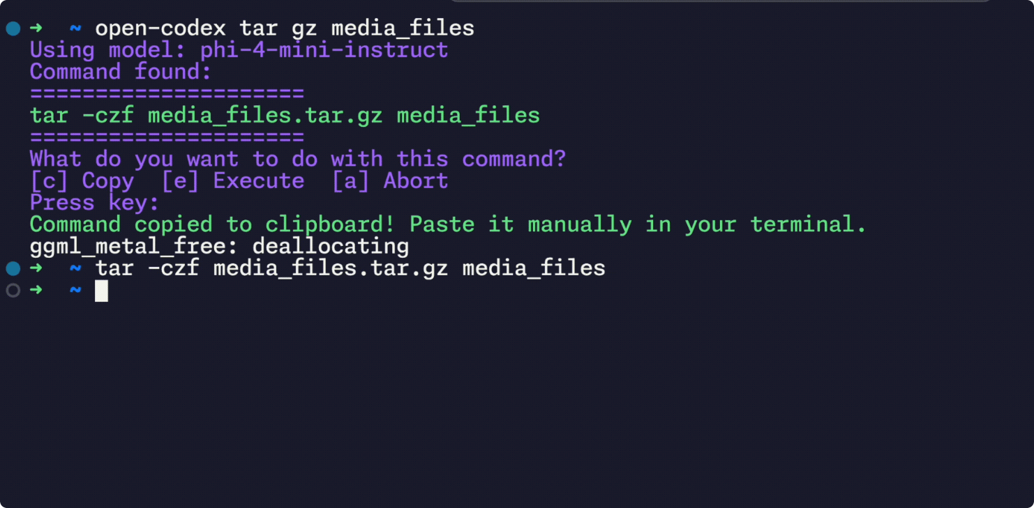 Open Codex: An Offline Command-Line AI Assistant That Ensures Data Security