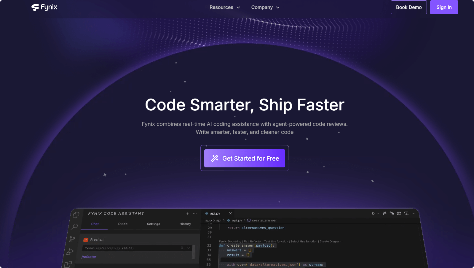 Fynix: AI-Powered Developer Assistant to Boost Code Quality and Productivity