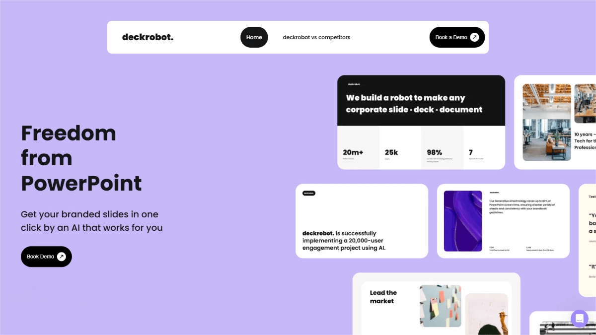 DeckRobot – An AI-powered PPT generation tool that supports automatic PPT generation from documents.