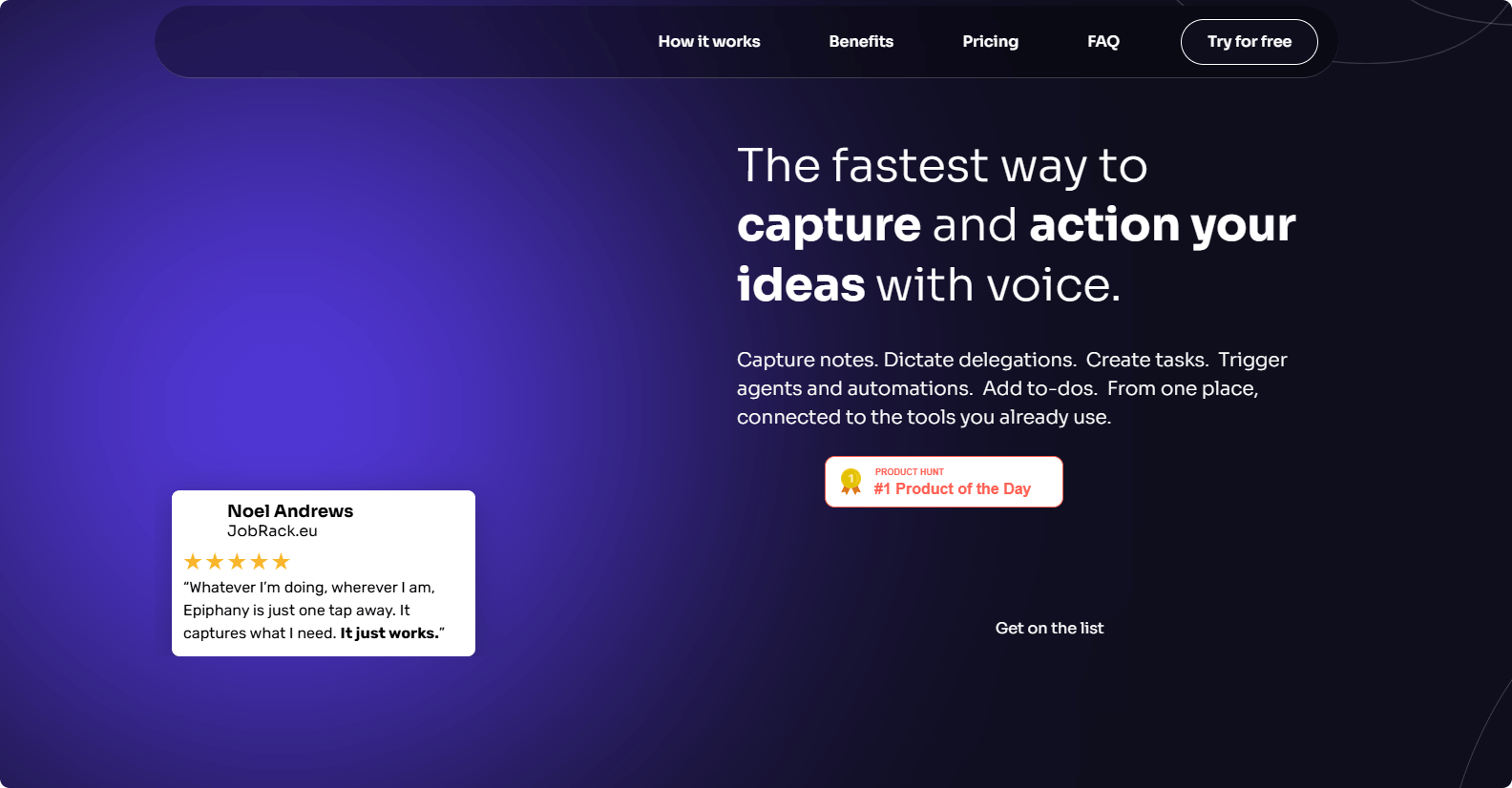 Epiphany: Your Voice-Activated AI Assistant to Capture Ideas and Take Action Instantly
