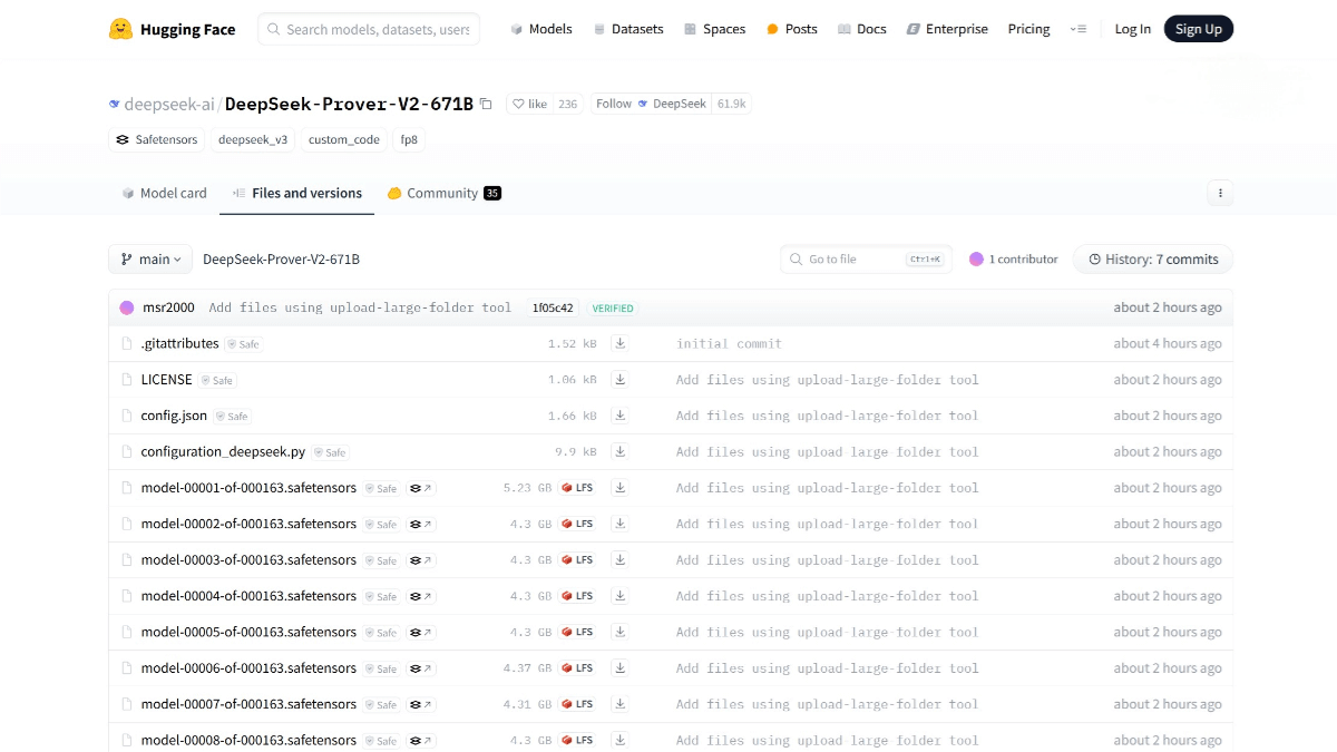 DeepSeek-Prover-V2-671B – An open-source mathematical reasoning large model launched by DeepSeek