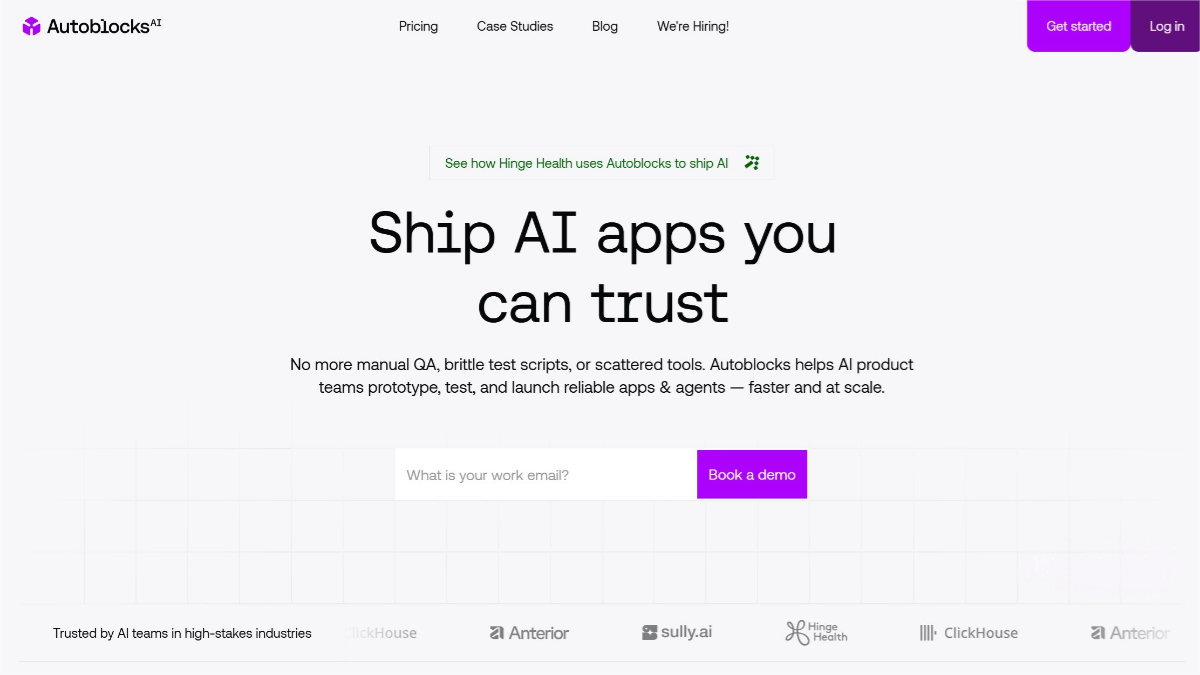 Autoblocks AI – An AI development and testing platform that supports rapid testing by simulating a large number of real-world scenarios