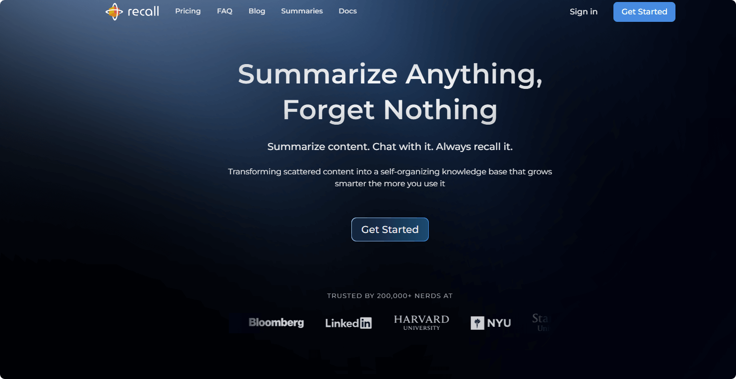Recall: Your AI-Powered Knowledge Companion in the Age of Information Overload