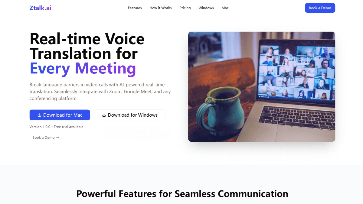 Ztalk.ai – An AI desktop application dedicated to real-time voice translation