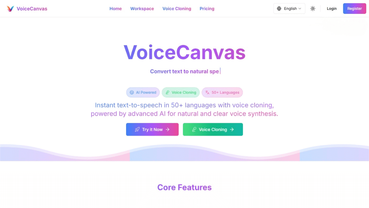 VoiceCanvas – An open-source AI speech synthesis platform that supports multiple languages, various timbres, and voice cloning services