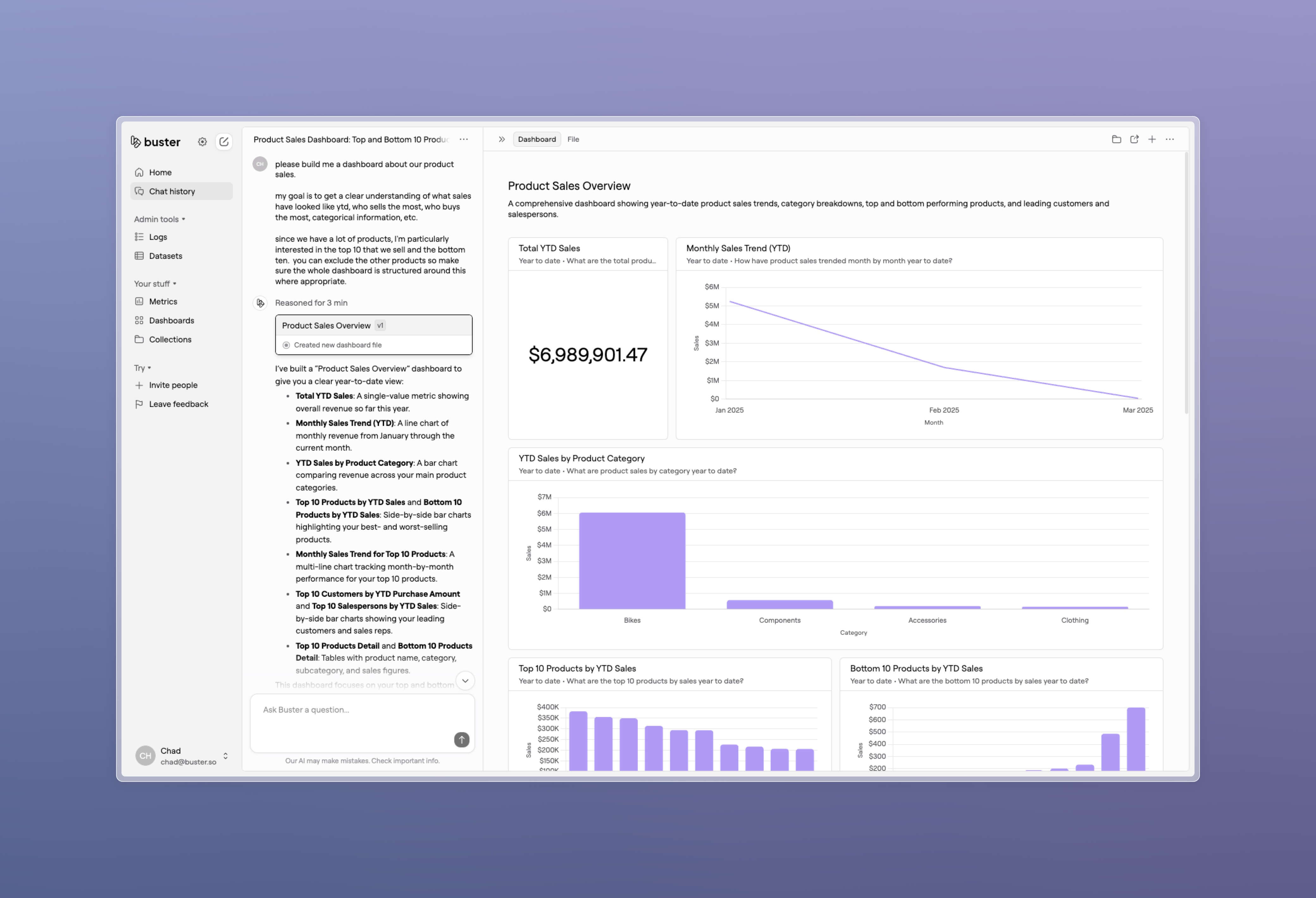 Buster: Unleashing Data Insights with Natural Language — An AI-Native Analytics Platform