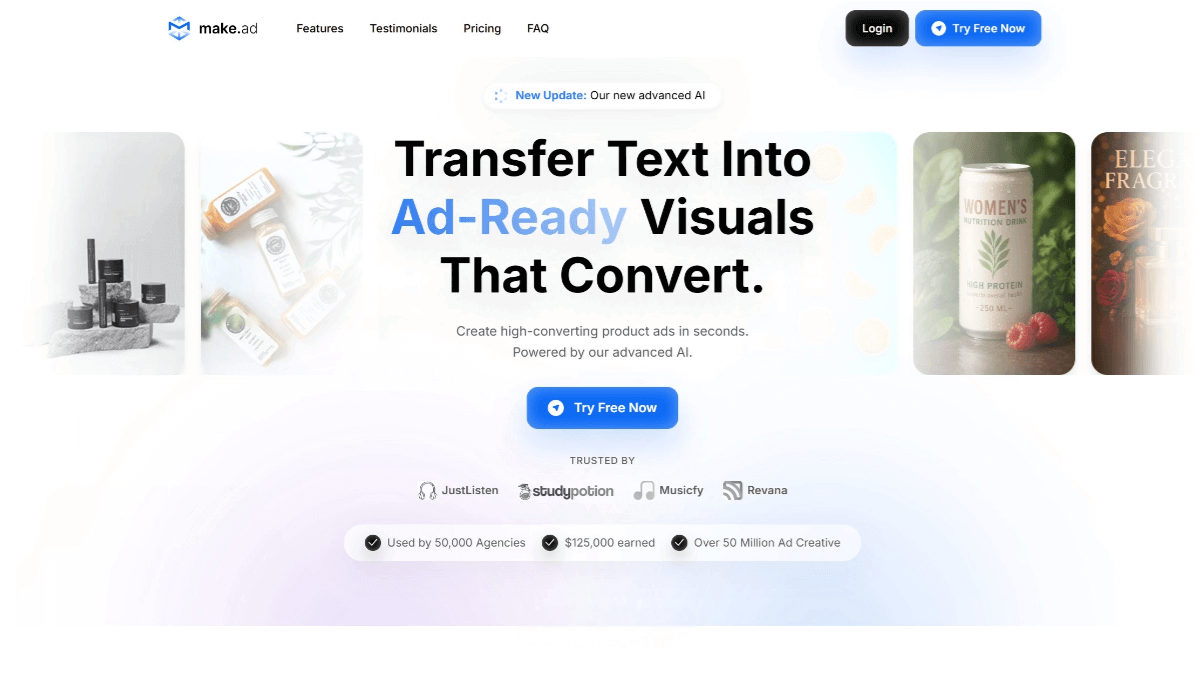 makeAd – An AI advertising creative platform that automatically generates visual content in line with the brand’s tone