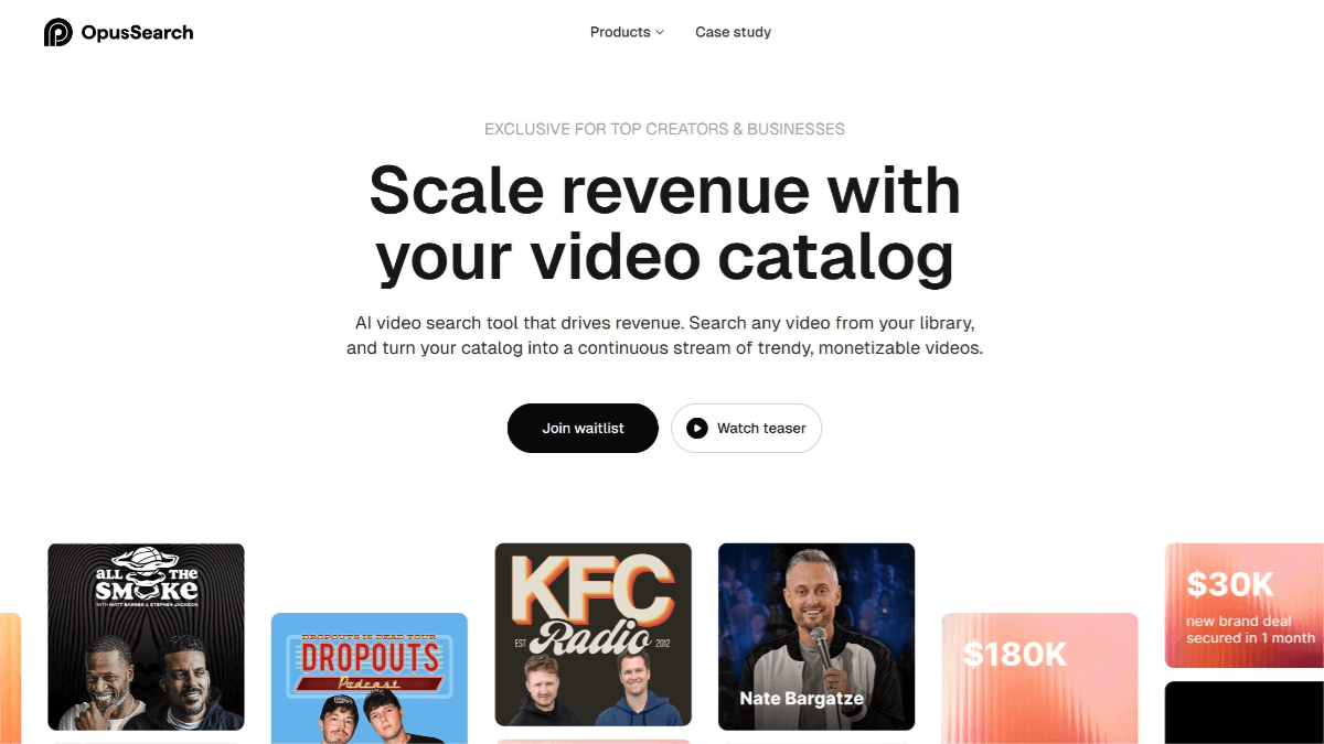OpusSearch – An AI video search tool launched by OpusClip