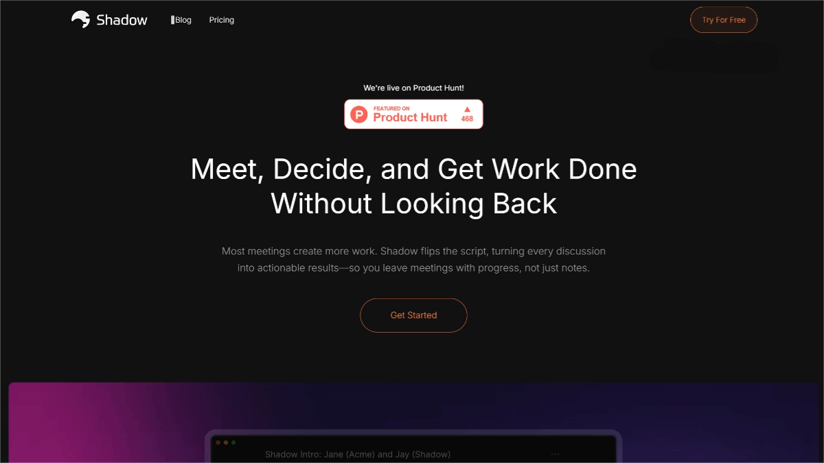 Shadow – An AI meeting assistant that can recognize speakers in real – time and generate meeting notes