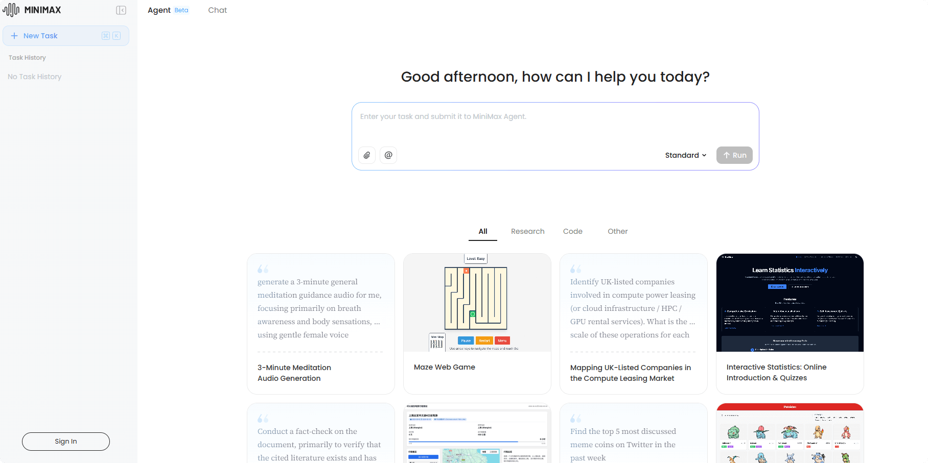 MiniMax Agent – A general-purpose AI Agent platform launched by MiniMax