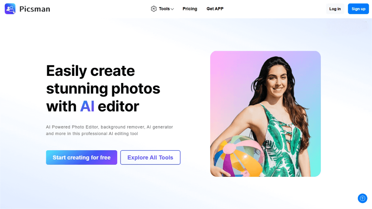 Picsman – An AI-powered image editing tool offering a variety of intelligent image processing features
