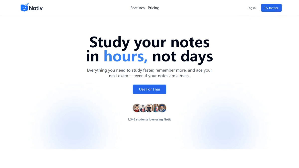 Notiv – An AI learning tool that automatically analyzes notes and generates review questions