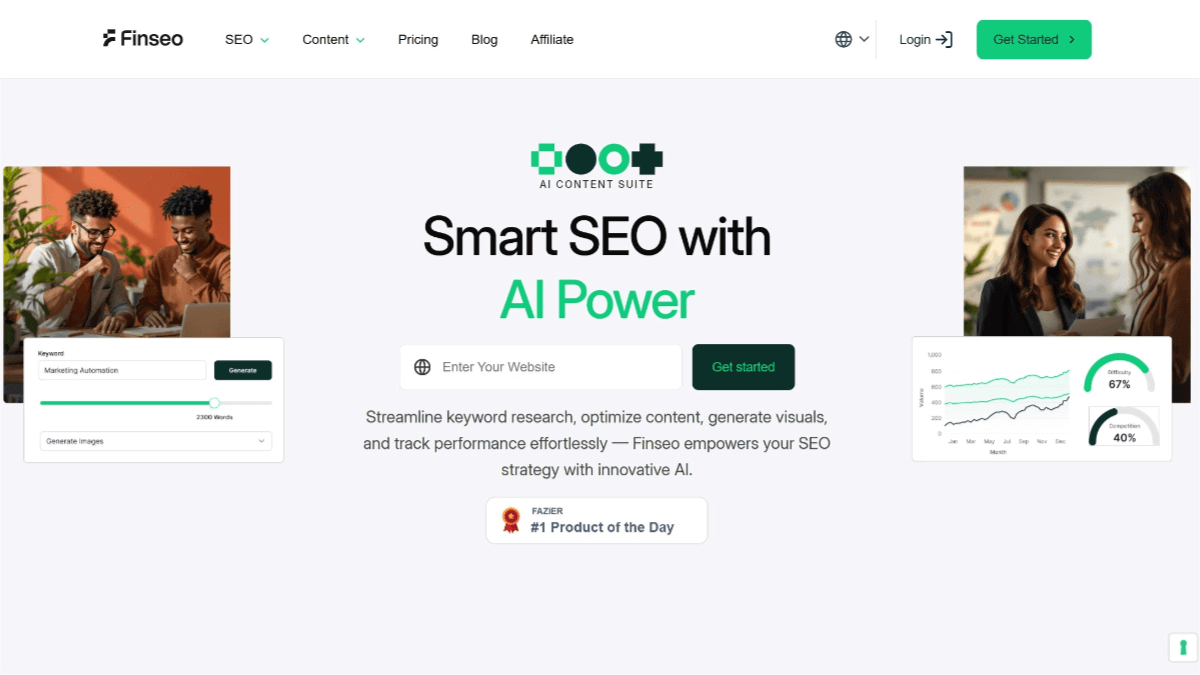 Finseo.ai – An AI-powered SEO optimization platform tailored for the financial sector