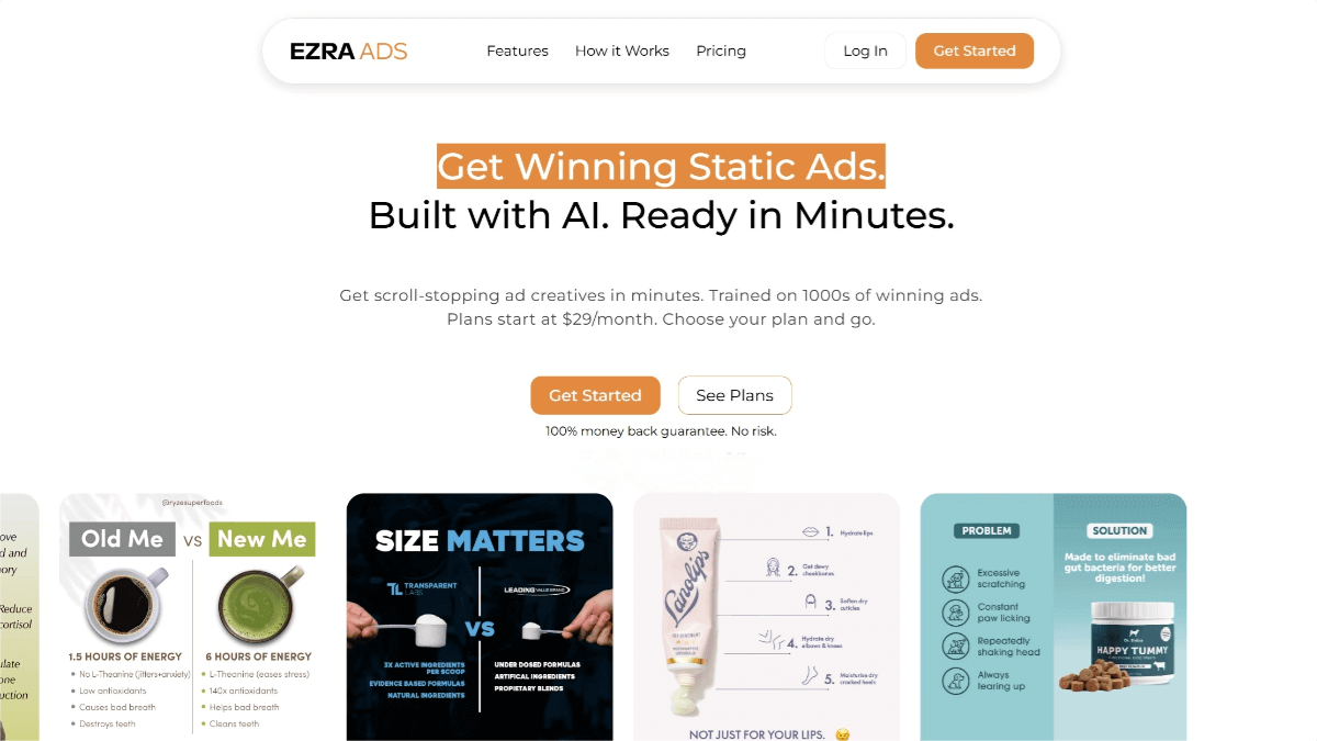Ezra - An AI-powered advertising creative generation platform that can quickly produce multiple ad variants