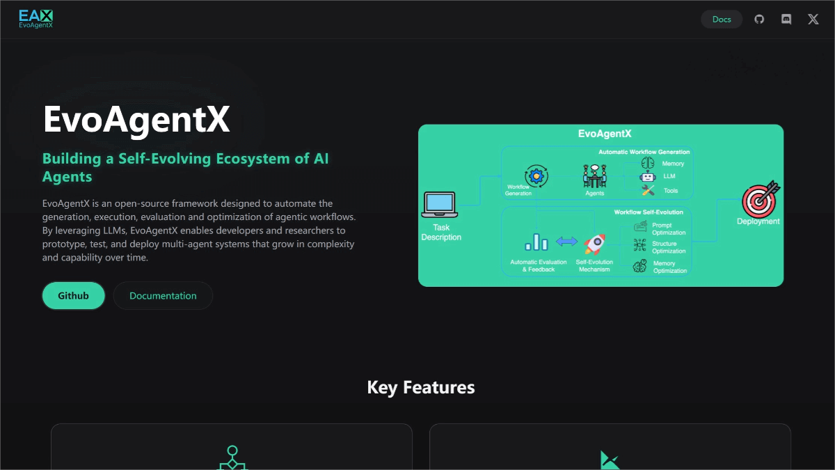 EvoAgentX – An open-source framework for automated generation and optimization of AI Agents