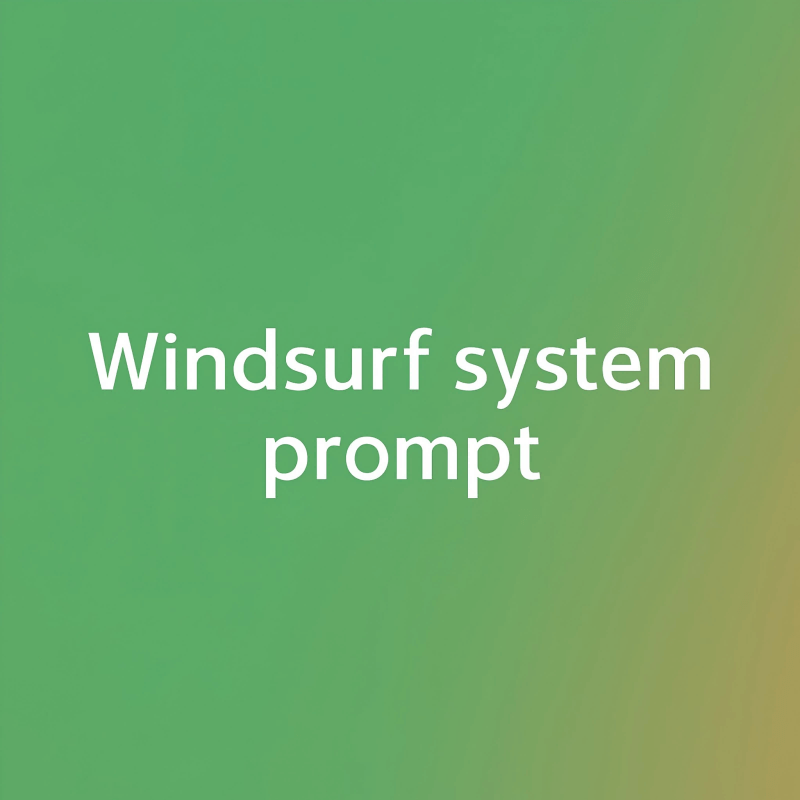 The latest system prompt words for Windsurf – AI tutorial materials