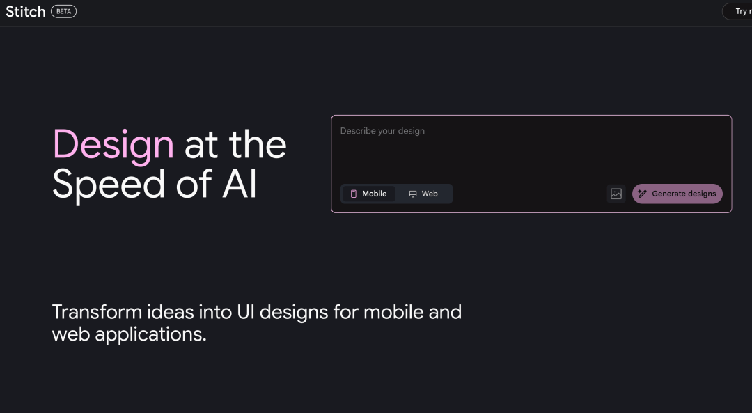 Stitch by Google: Seamless UI Generation with AI – Where Design Meets Code Instantly