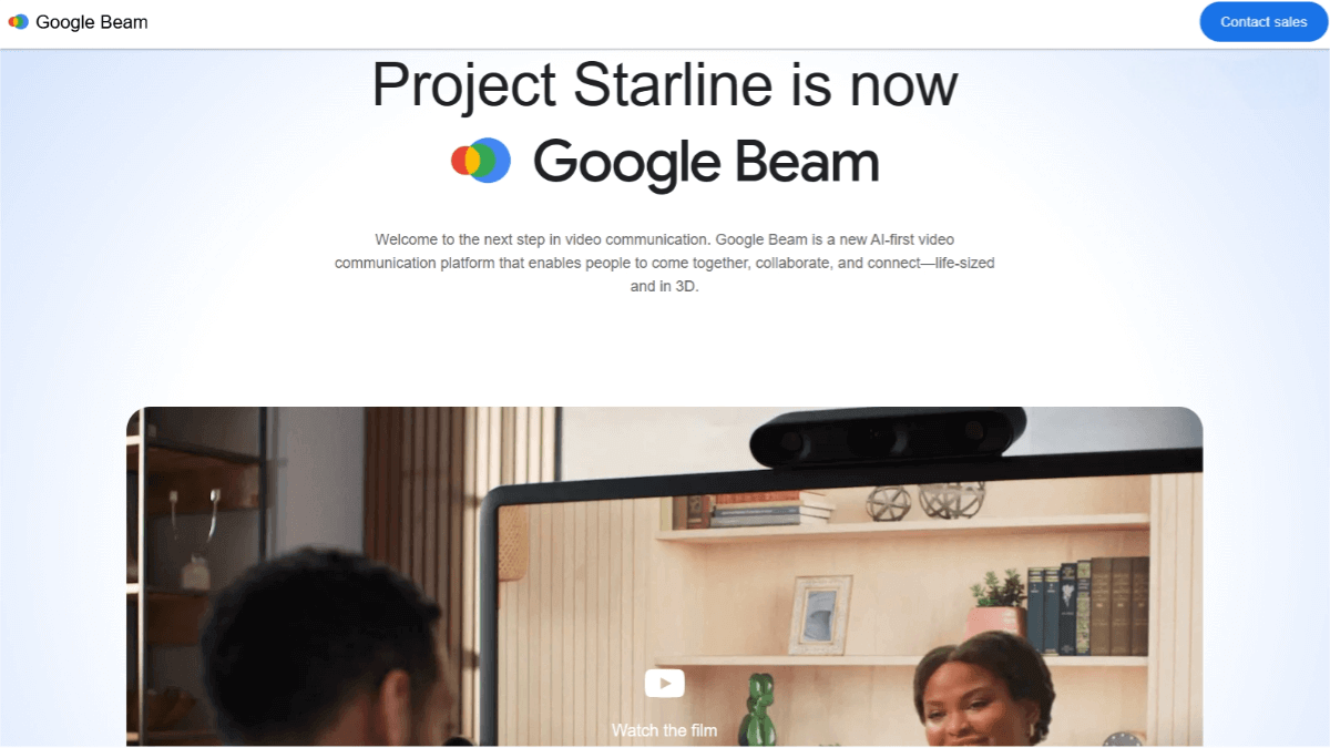 Google Beam – Google’s AI-powered 3D video communication platform