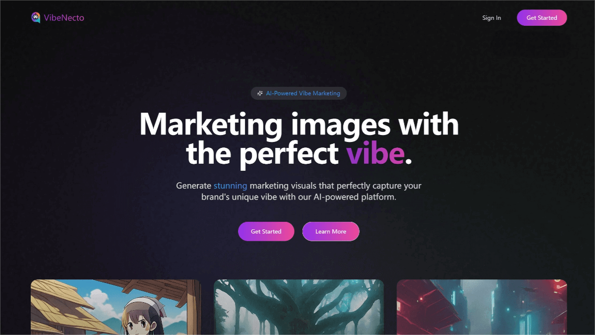 VibeNecto – An AI-powered marketing visual generation platform for rapid creation of customized visual materials