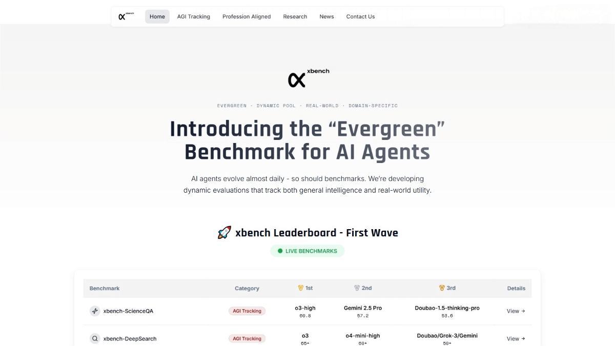 Xbench – Sequoia China Launches a Brand-New AI Benchmarking Tool