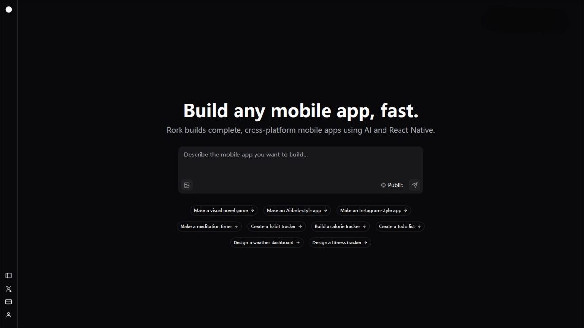 Rork – An AI mobile application development tool that generates cross-platform mobile applications through natural language
