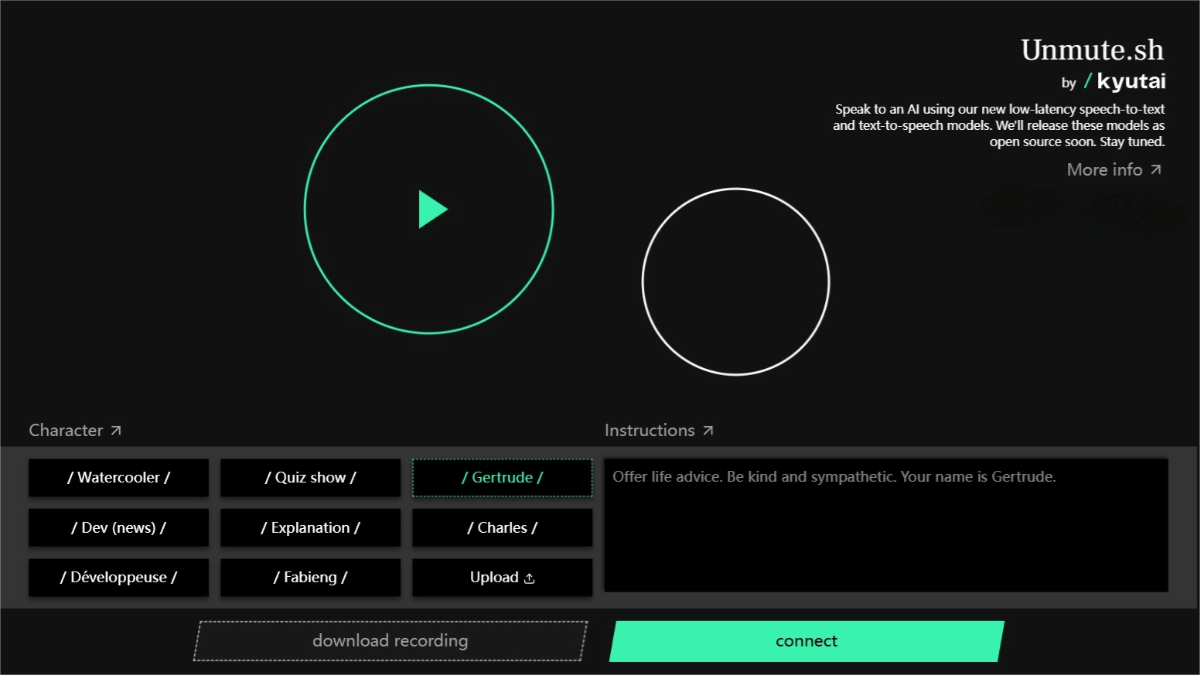 Unmute – A low-latency voice interaction system launched by Kyutai