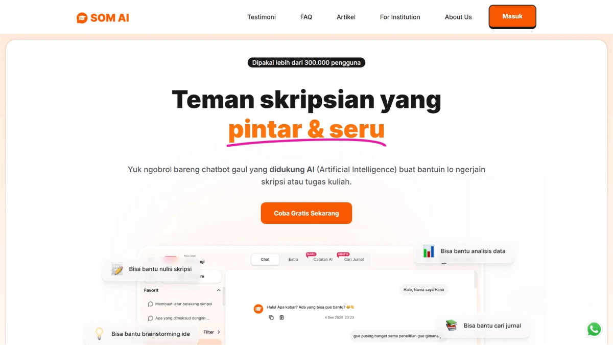 SOM AI – An AI-powered academic writing tool that can quickly determine the direction of a thesis