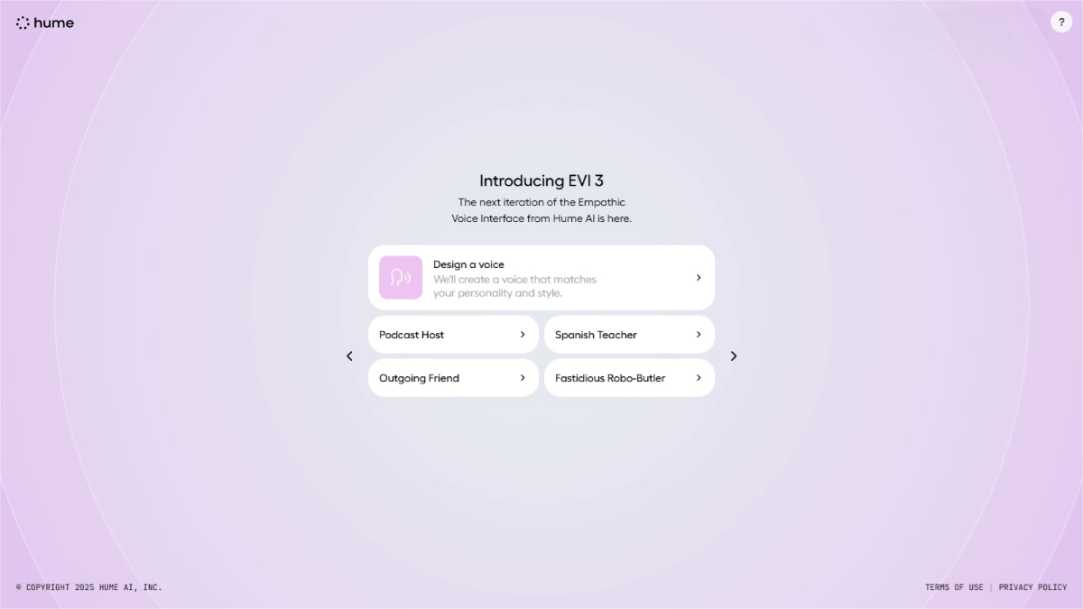 EVI 3 – A voice and language model launched by Hume AI