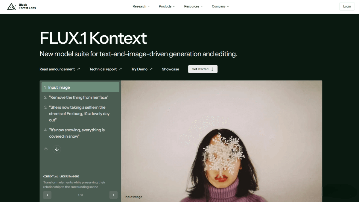 FLUX.1Kontext – An image generation and editing model launched by Black Forest Labs