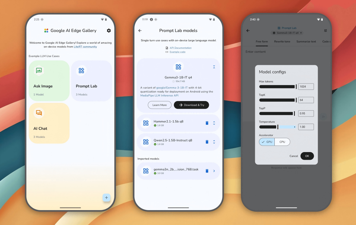 Google AI Edge Gallery – AI applications launched by Google that support running AI models offline on mobile devices