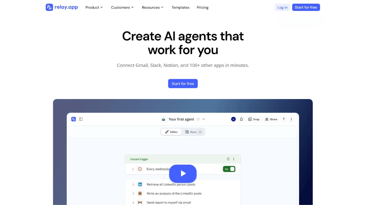 Relay.app – An AI-powered workflow automation platform