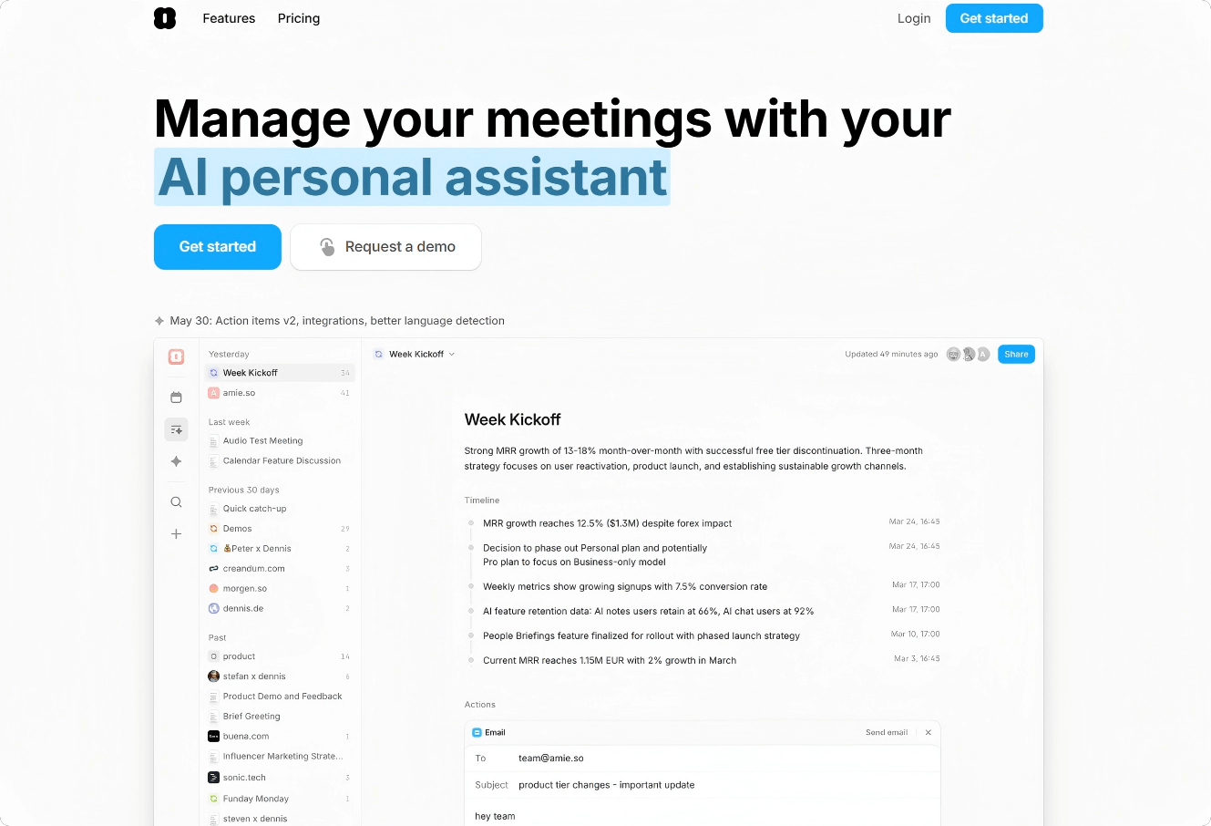 Amie – Your AI-Powered Meeting Assistant