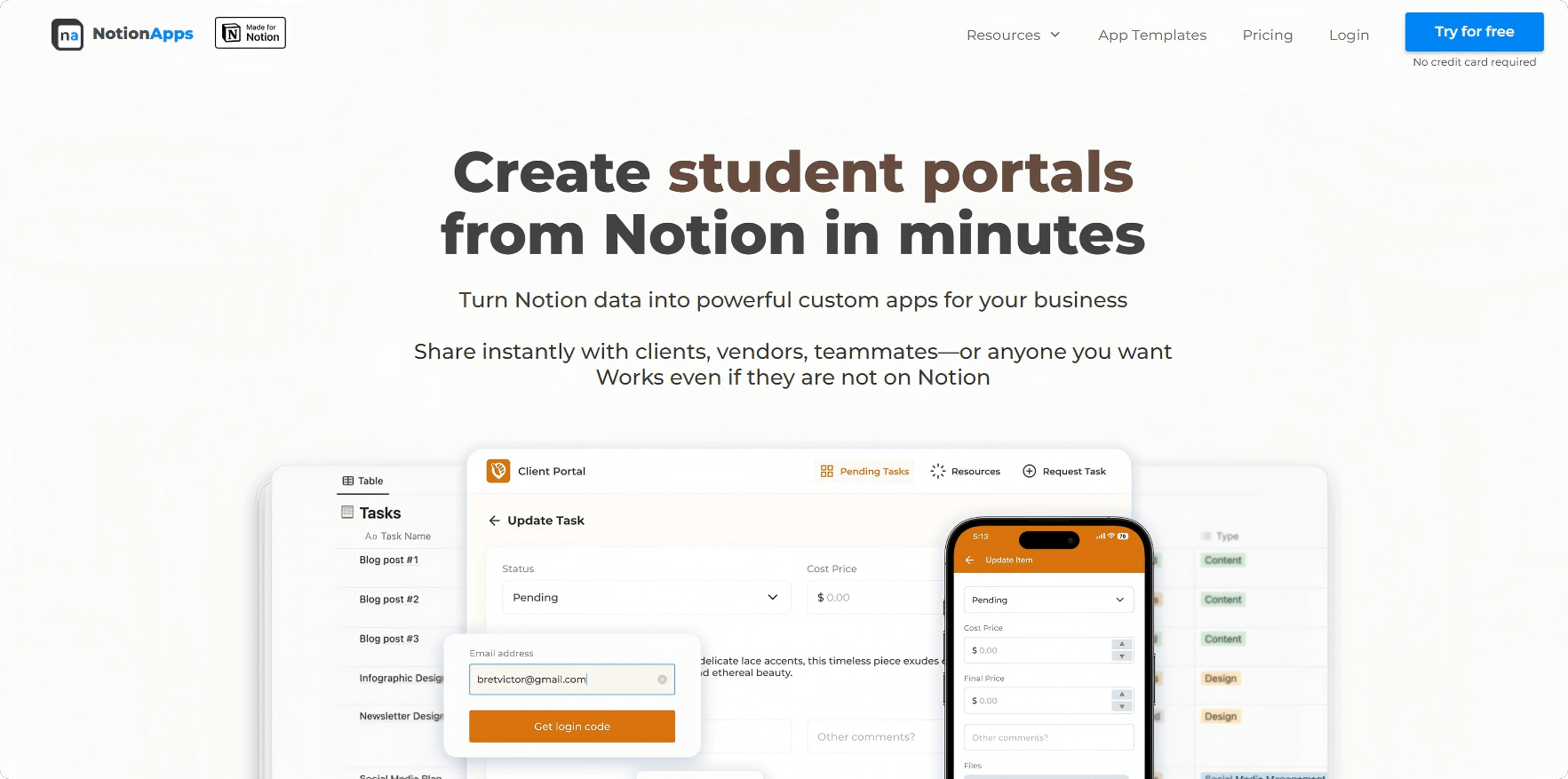 NotionApps— Turn Notion into Powerful Web & Mobile Apps