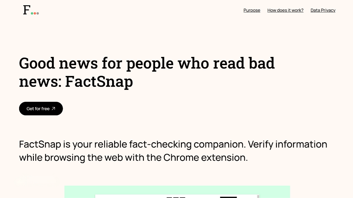 FactSnap – An AI browser extension developed by Studio NAND
