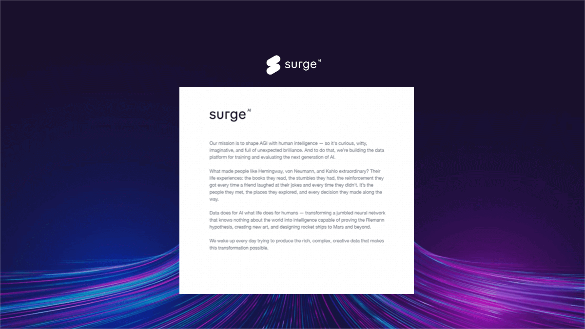 Surge AI – An AI data annotation platform that optimizes performance through reinforcement learning with human feedback