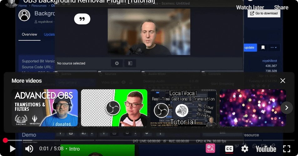 OBS Background Removal:Go Live Without a Green Screen!