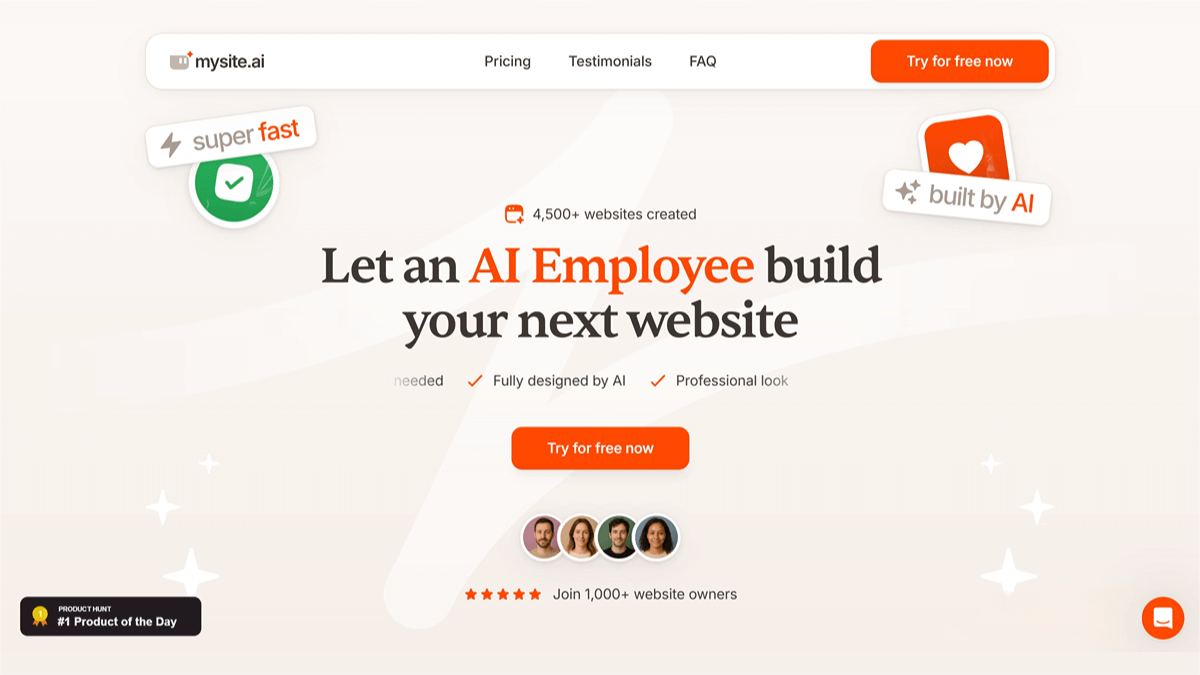 Mysite.ai – An AI-powered website builder that quickly generates professional websites by inputting your business information