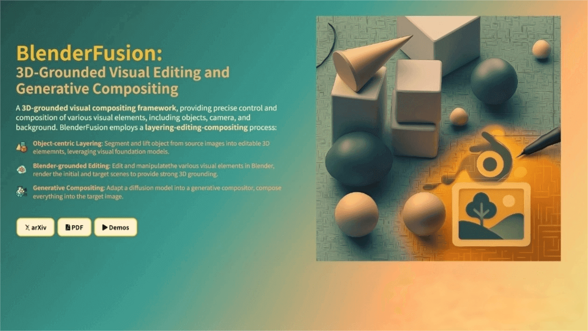 BlenderFusion – A generative visual synthesis framework developed by Google DeepMind