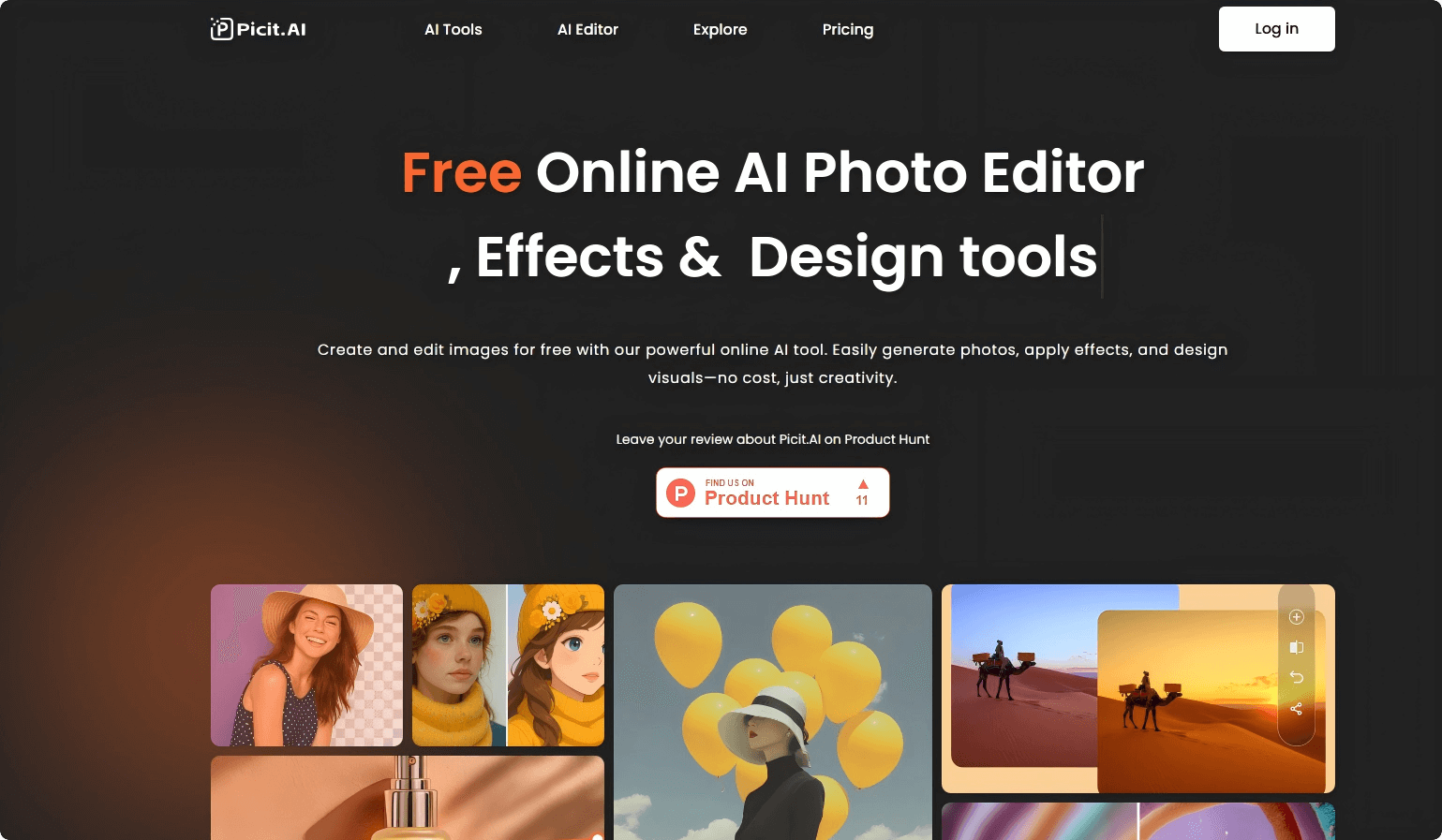 Picit AI – An AI-powered image generation and editing platform for quickly creating a variety of design works