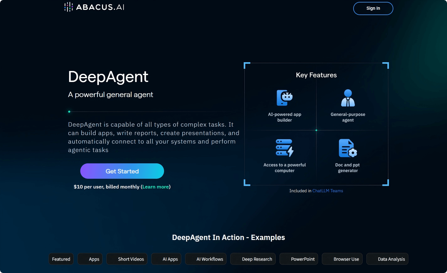 DeepAgent – A General-Purpose Agent Launched by Abacus.AI