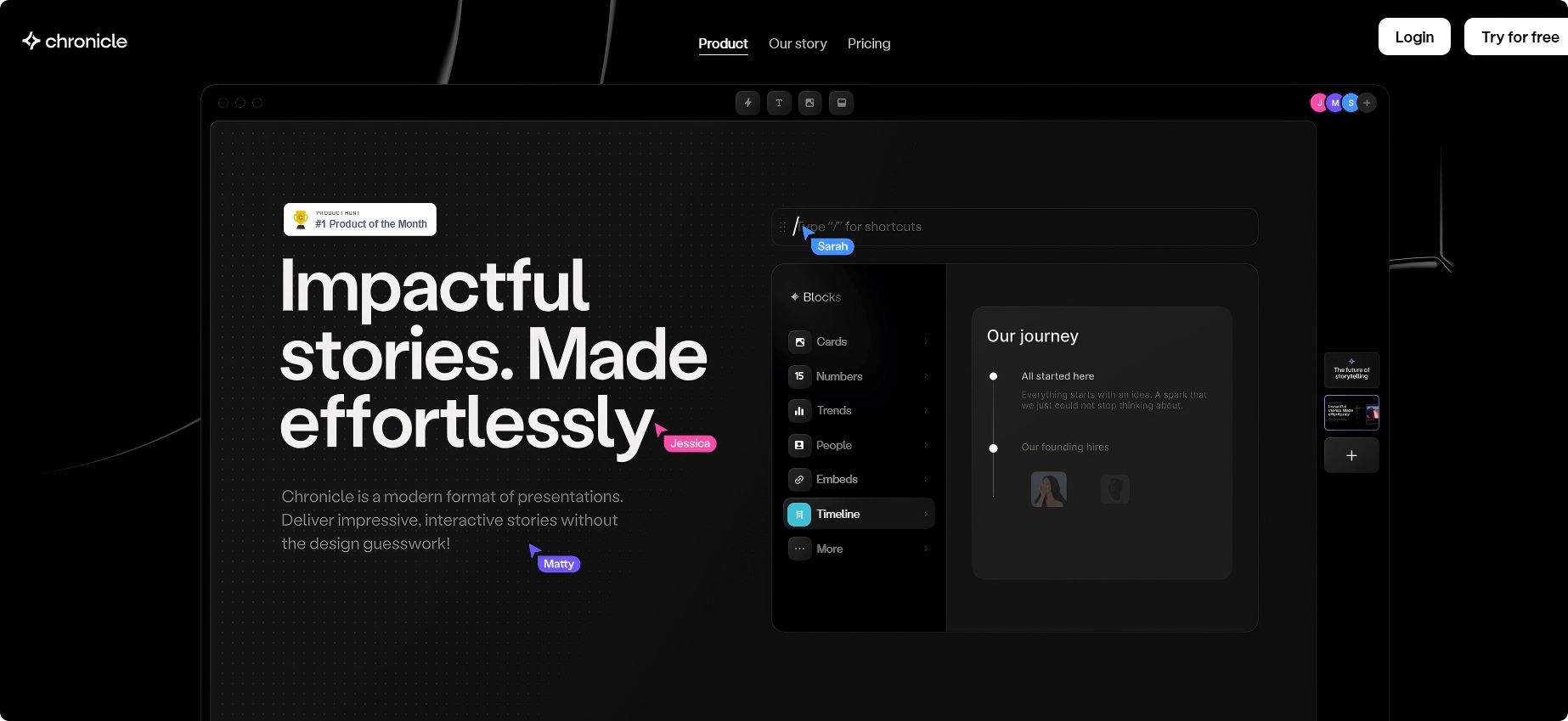 Chronicle:Stunning presentations with AI, No design skills required