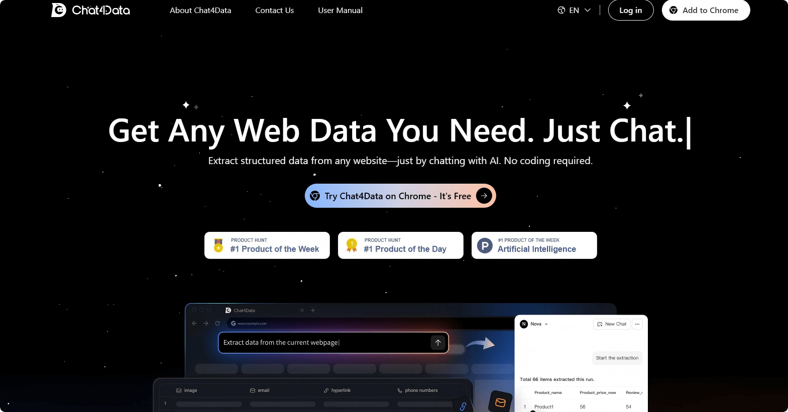 Chat4Data — A Conversational AI Web Scraping Paradigm